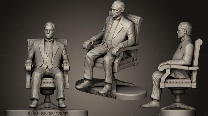 Статуэтки известных личностей (Дон Корлеоне 4, STKC_0255) 3D модель для ЧПУ станка